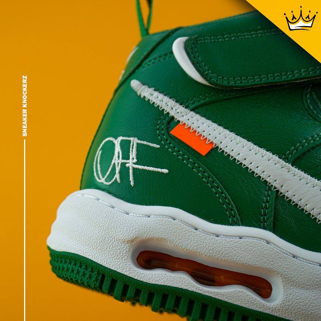 【国内 4/28 発売】OFF-WHITE x NIKE AIR FORCE 1 MID SP “Pine Green” (オフホワイト ナイキ エア フォース 1 ミッド SP “パイングリーン”) [DR0500-300]