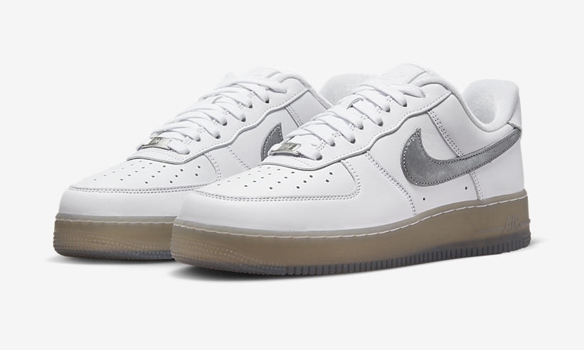 2022年 8月 発売予定！ナイキ エア フォース 1 ロー プレミアム “ホワイト/メタリックシルバー” (NIKE AIR FORCE 1 LOW PREMIUM “White/Metallic Silver”) [DX3945-100]