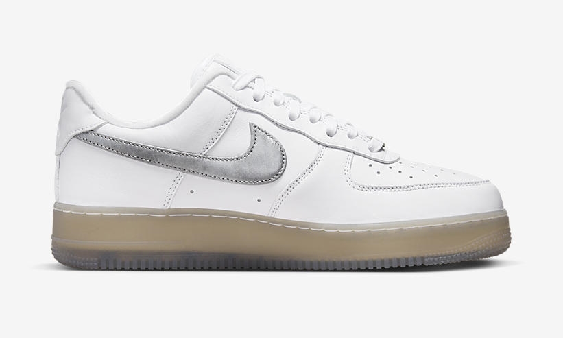 2022年 8月 発売予定！ナイキ エア フォース 1 ロー プレミアム “ホワイト/メタリックシルバー” (NIKE AIR FORCE 1 LOW PREMIUM “White/Metallic Silver”) [DX3945-100]