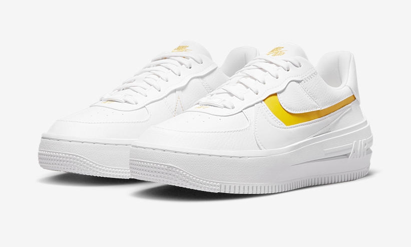 2022年 発売予定！ナイキ エア フォース 1 ロー プラットフォーム “ホワイト/イエローオーカー” (NIKE AIR FORCE 1 LOW PLTAFORM/PLT.AF.ORM “White/Yellow Ochre”) [DJ9946-102]