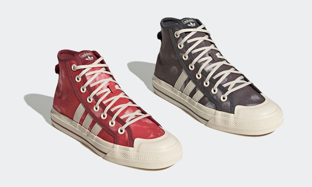 【国内 6/15 発売】アディダス オリジナルス ニッツァ ハイ RF “クルーレッド/グレーフォー” (adidas Originals NIZZA HI RF “Crew Red/Grey Four”) [GX4585/GX4586]