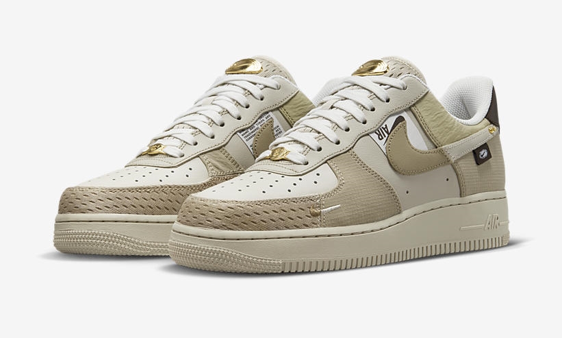 2022年 発売予定！ナイキ エア フォース 1 ロー “ブリング/ホワイト/ライトタン/ゴールド” (NIKE AIR FORCE 1 LOW “Bling/Light Tan/Gold”) [DX6061-122]