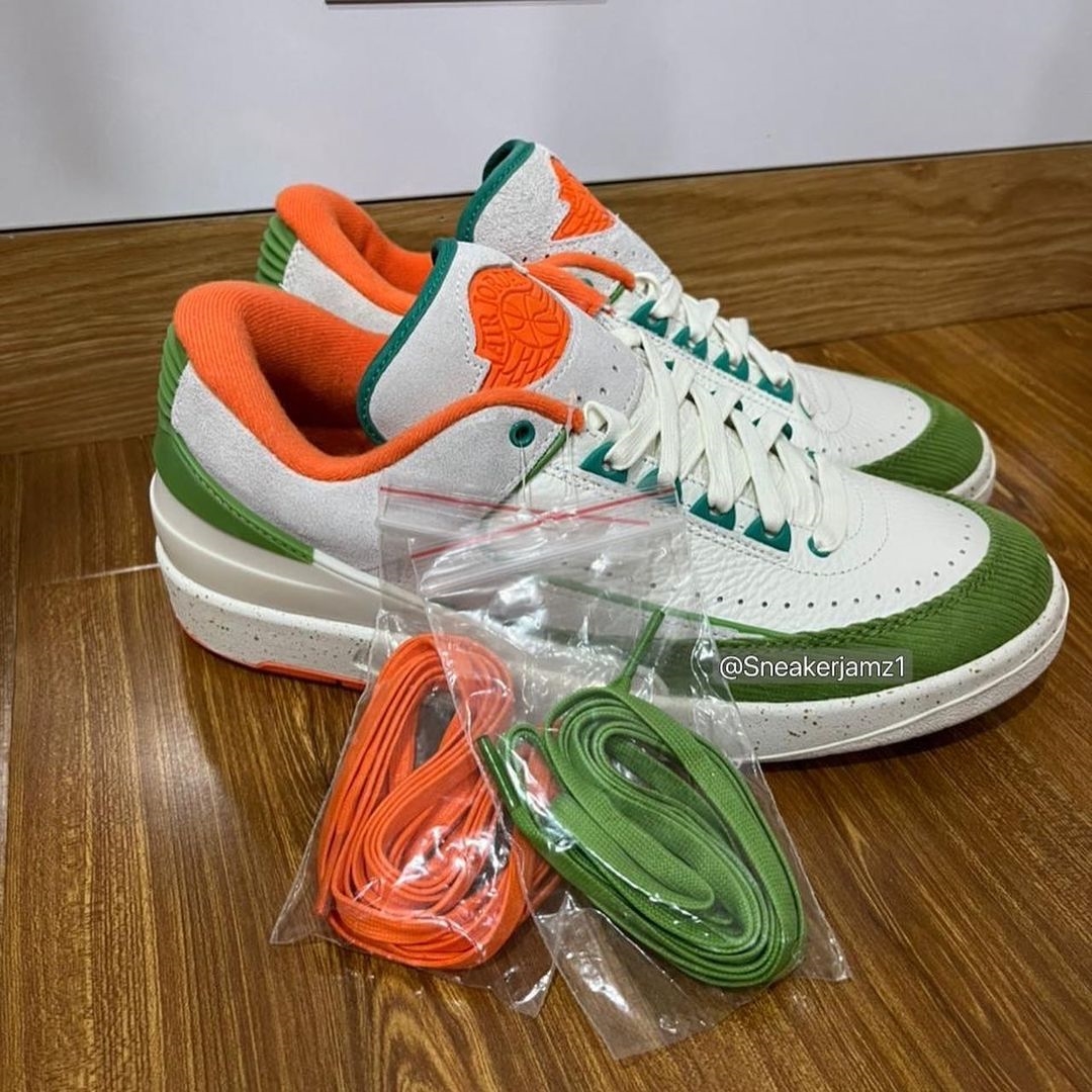 【国内 10/21 発売】Titan × NIKE WMNS AIR JORDAN 2 LOW “White/Green/Orange” (タイタン ナイキ ウィメンズ エア ジョーダン 2 ロー “ホワイト/グリーン/オレンジ”) [DV6206-183]