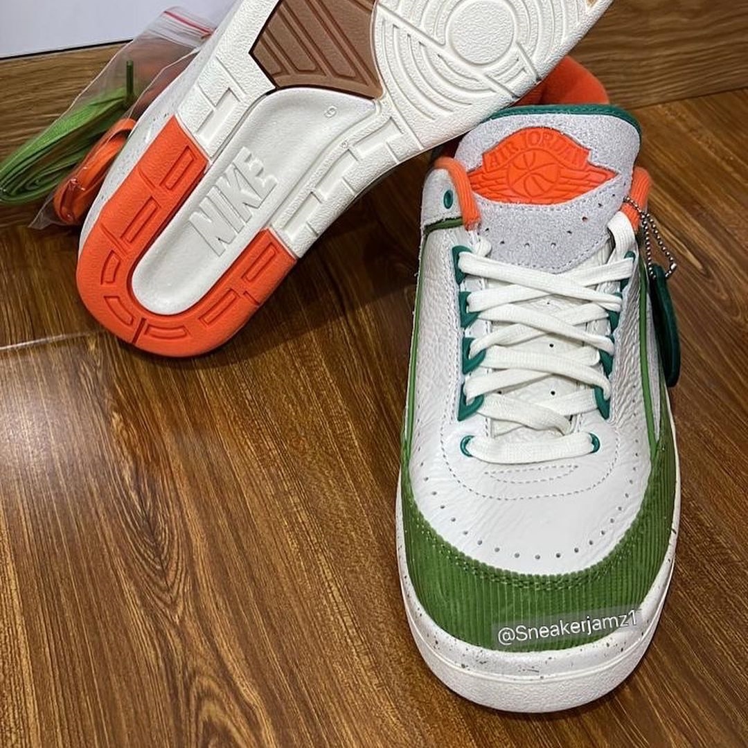 【国内 10/21 発売】Titan × NIKE WMNS AIR JORDAN 2 LOW “White/Green/Orange” (タイタン ナイキ ウィメンズ エア ジョーダン 2 ロー “ホワイト/グリーン/オレンジ”) [DV6206-183]