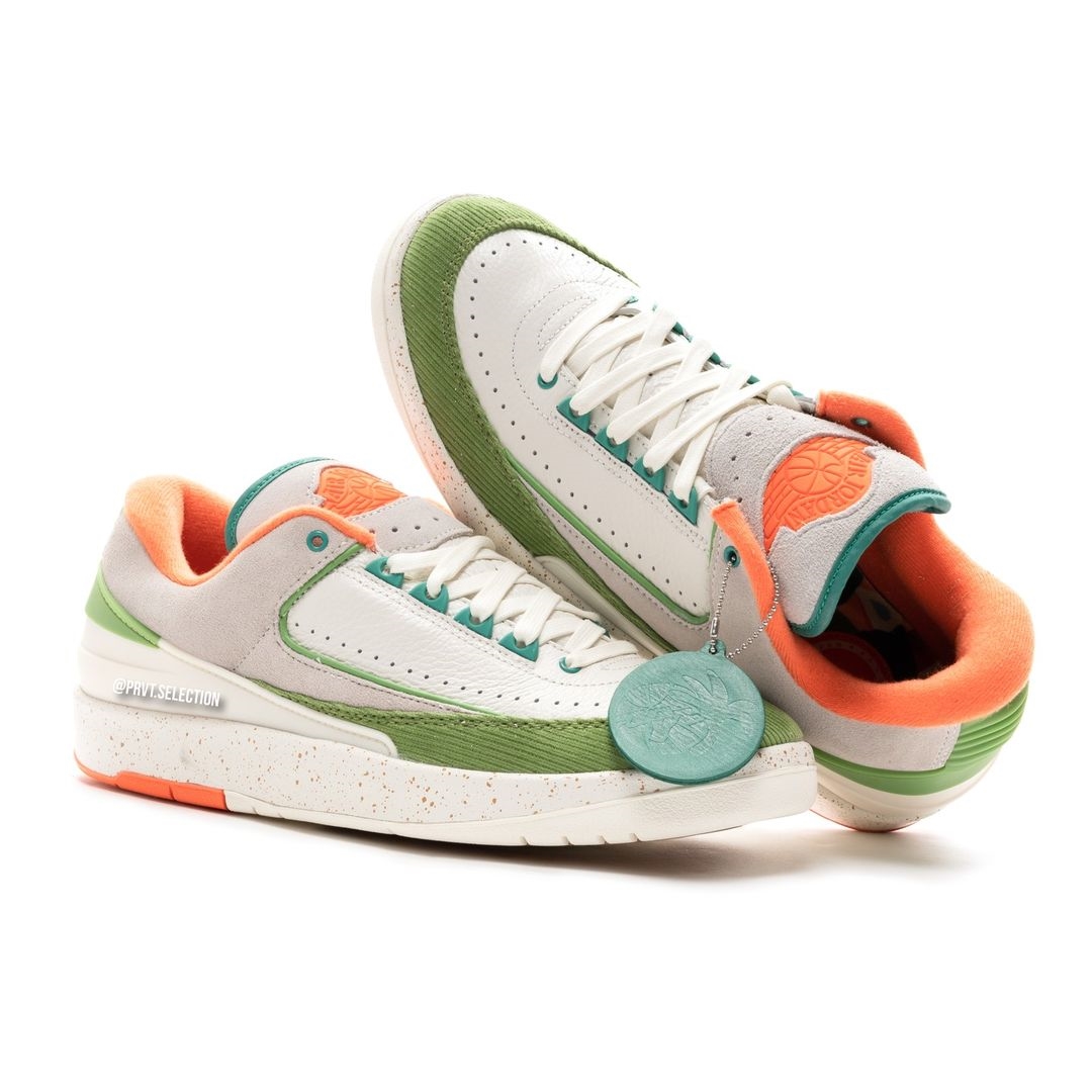 2022年末 発売予定！Titan × NIKE WMNS AIR JORDAN 2 LOW "White/Green/Orange" (タイタン ナイキ ウィメンズ エア ジョーダン 2 ロー "ホワイト/グリーン/オレンジ") [DV6206-183]