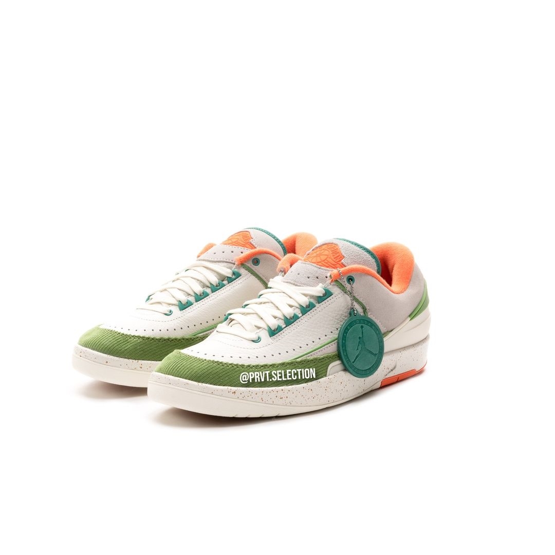 【国内 10/21 発売】Titan × NIKE WMNS AIR JORDAN 2 LOW “White/Green/Orange” (タイタン ナイキ ウィメンズ エア ジョーダン 2 ロー “ホワイト/グリーン/オレンジ”) [DV6206-183]