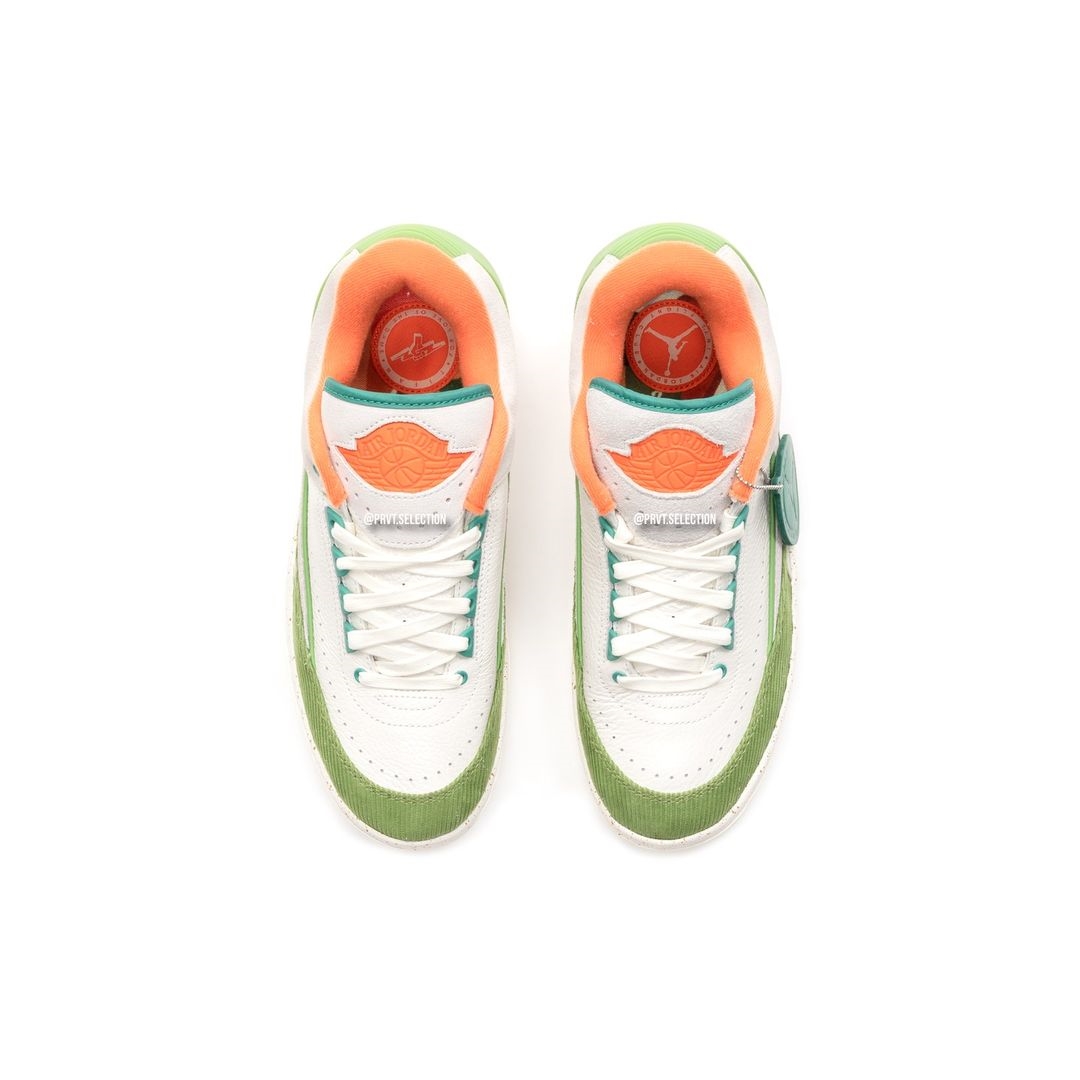 【国内 10/21 発売】Titan × NIKE WMNS AIR JORDAN 2 LOW “White/Green/Orange” (タイタン ナイキ ウィメンズ エア ジョーダン 2 ロー “ホワイト/グリーン/オレンジ”) [DV6206-183]