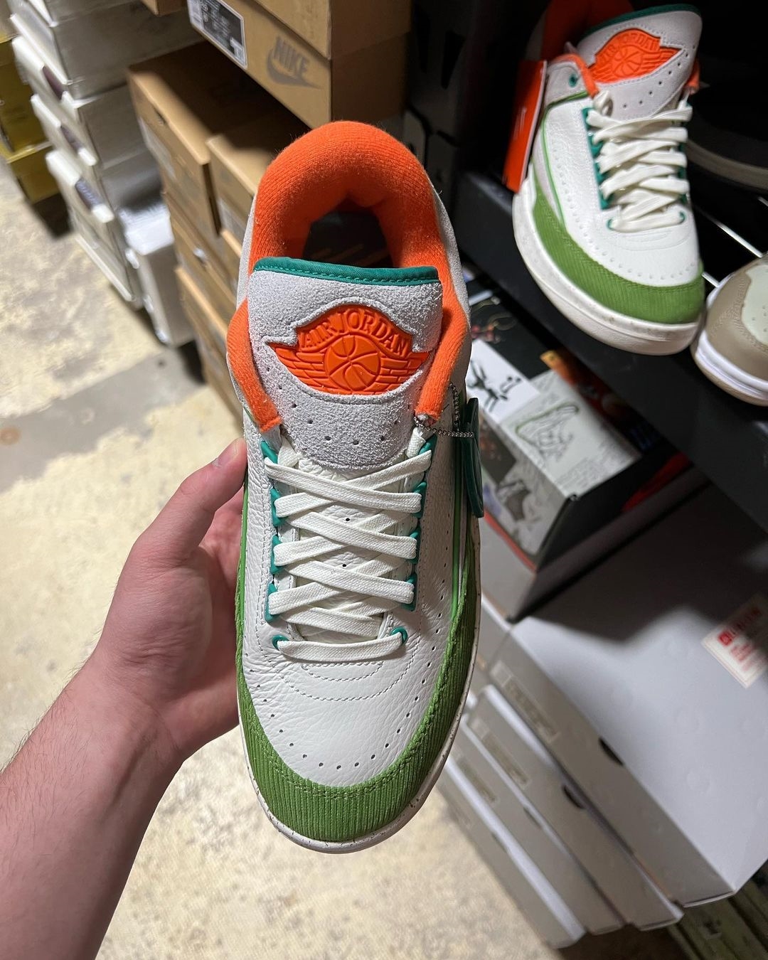 【国内 10/21 発売】Titan × NIKE WMNS AIR JORDAN 2 LOW “White/Green/Orange” (タイタン ナイキ ウィメンズ エア ジョーダン 2 ロー “ホワイト/グリーン/オレンジ”) [DV6206-183]