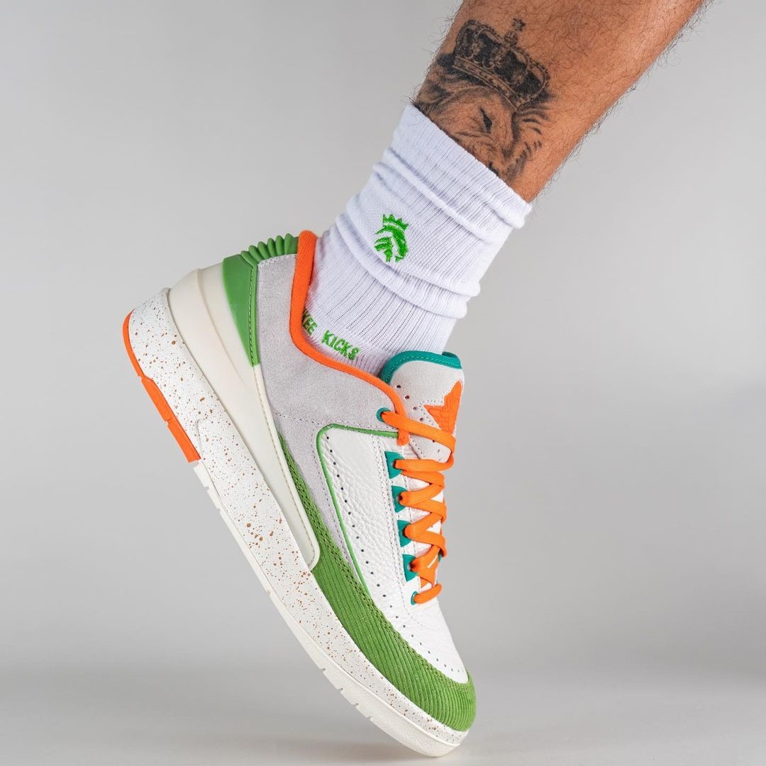 【国内 10/21 発売】Titan × NIKE WMNS AIR JORDAN 2 LOW “White/Green/Orange” (タイタン ナイキ ウィメンズ エア ジョーダン 2 ロー “ホワイト/グリーン/オレンジ”) [DV6206-183]