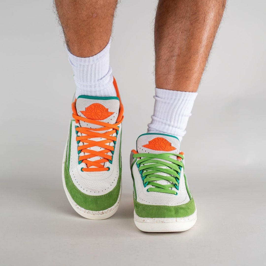 【国内 10/21 発売】Titan × NIKE WMNS AIR JORDAN 2 LOW “White/Green/Orange” (タイタン ナイキ ウィメンズ エア ジョーダン 2 ロー “ホワイト/グリーン/オレンジ”) [DV6206-183]