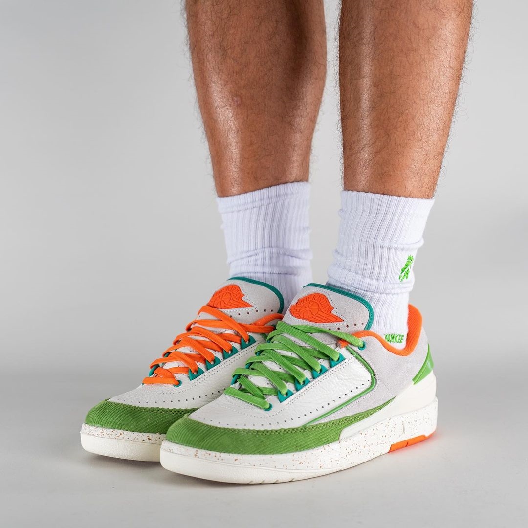 【国内 10/21 発売】Titan × NIKE WMNS AIR JORDAN 2 LOW “White/Green/Orange” (タイタン ナイキ ウィメンズ エア ジョーダン 2 ロー “ホワイト/グリーン/オレンジ”) [DV6206-183]