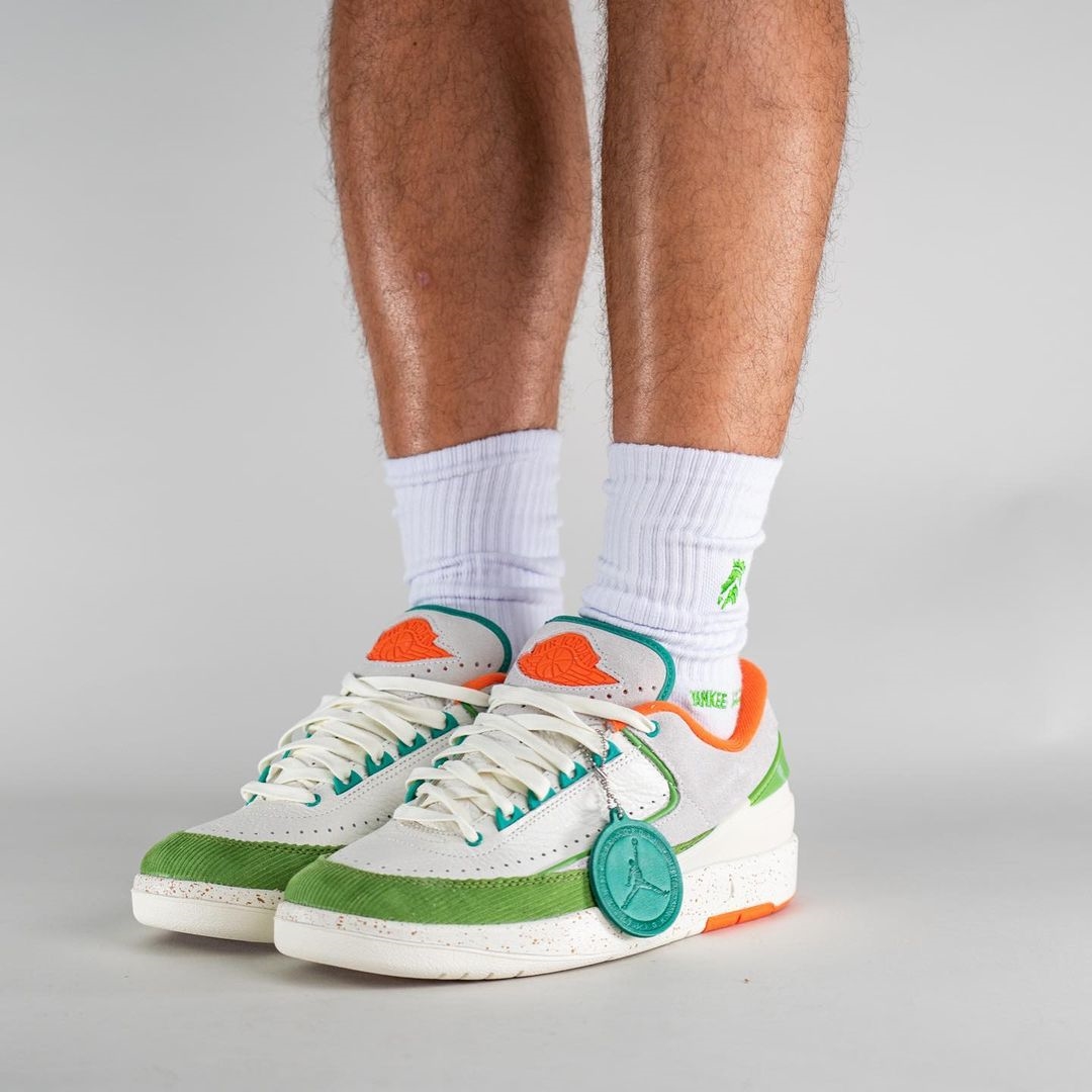 【国内 10/21 発売】Titan × NIKE WMNS AIR JORDAN 2 LOW “White/Green/Orange” (タイタン ナイキ ウィメンズ エア ジョーダン 2 ロー “ホワイト/グリーン/オレンジ”) [DV6206-183]