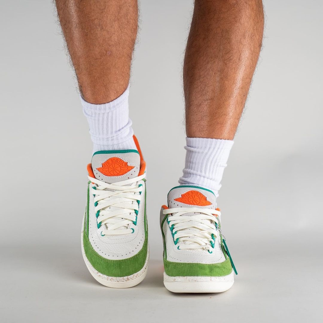 【国内 10/21 発売】Titan × NIKE WMNS AIR JORDAN 2 LOW “White/Green/Orange” (タイタン ナイキ ウィメンズ エア ジョーダン 2 ロー “ホワイト/グリーン/オレンジ”) [DV6206-183]