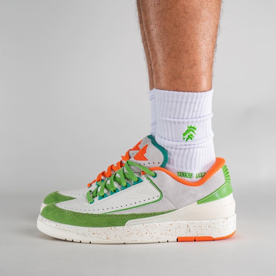 【国内 10/21 発売】Titan × NIKE WMNS AIR JORDAN 2 LOW “White/Green/Orange” (タイタン ナイキ ウィメンズ エア ジョーダン 2 ロー “ホワイト/グリーン/オレンジ”) [DV6206-183]