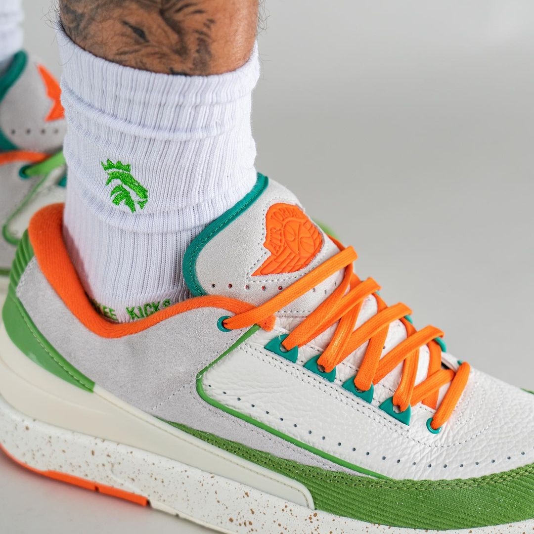 【国内 10/21 発売】Titan × NIKE WMNS AIR JORDAN 2 LOW “White/Green/Orange” (タイタン ナイキ ウィメンズ エア ジョーダン 2 ロー “ホワイト/グリーン/オレンジ”) [DV6206-183]