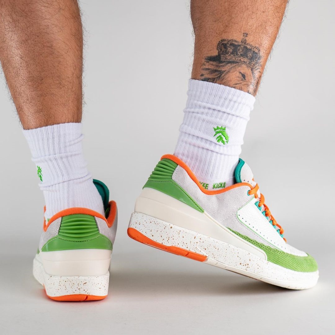 【国内 10/21 発売】Titan × NIKE WMNS AIR JORDAN 2 LOW “White/Green/Orange” (タイタン ナイキ ウィメンズ エア ジョーダン 2 ロー “ホワイト/グリーン/オレンジ”) [DV6206-183]