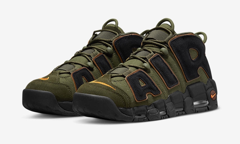 海外 7/1 発売予定！ナイキ エア モア アップテンポ 96 “カーゴカーキ/アルファオレンジ” (NIKE AIR MORE UPTEMPO 96 “Cargo Khaki/Alpha Orange”) [DX2669-300]