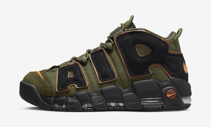 海外 7/1 発売予定！ナイキ エア モア アップテンポ 96 “カーゴカーキ/アルファオレンジ” (NIKE AIR MORE UPTEMPO 96 “Cargo Khaki/Alpha Orange”) [DX2669-300]