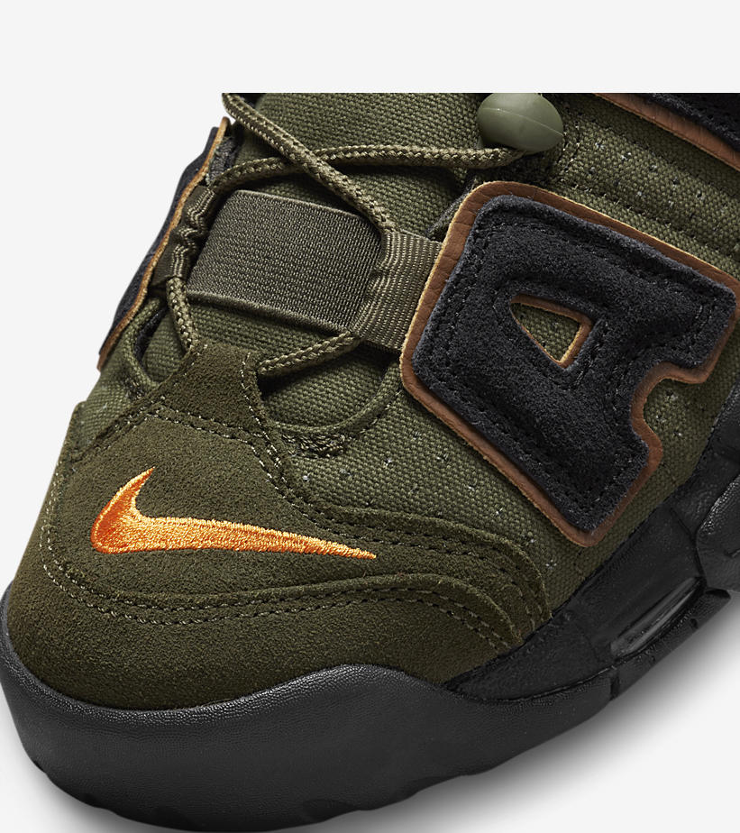 海外 7/1 発売予定！ナイキ エア モア アップテンポ 96 “カーゴカーキ/アルファオレンジ” (NIKE AIR MORE UPTEMPO 96 “Cargo Khaki/Alpha Orange”) [DX2669-300]