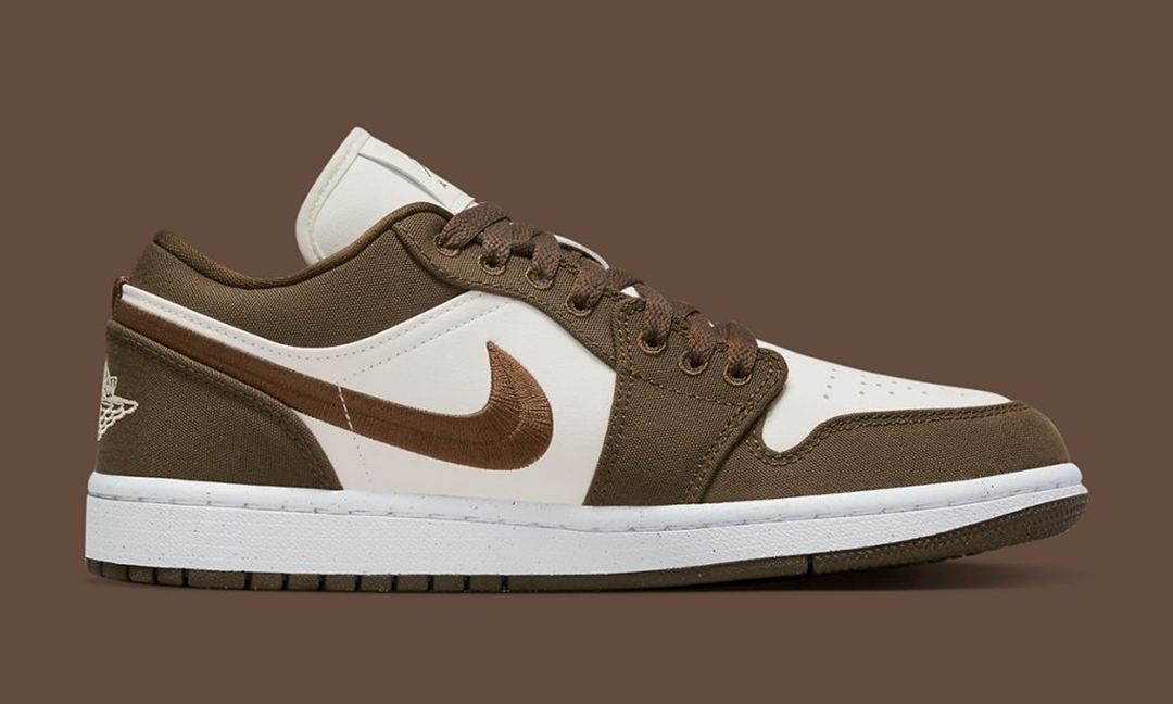 2022年 発売予定！ナイキ エア ジョーダン 1 ロー “ホワイト/ブラウンキャンバス” (NIKE AIR JORDAN 1 LOW “White/Brown Canvas”)