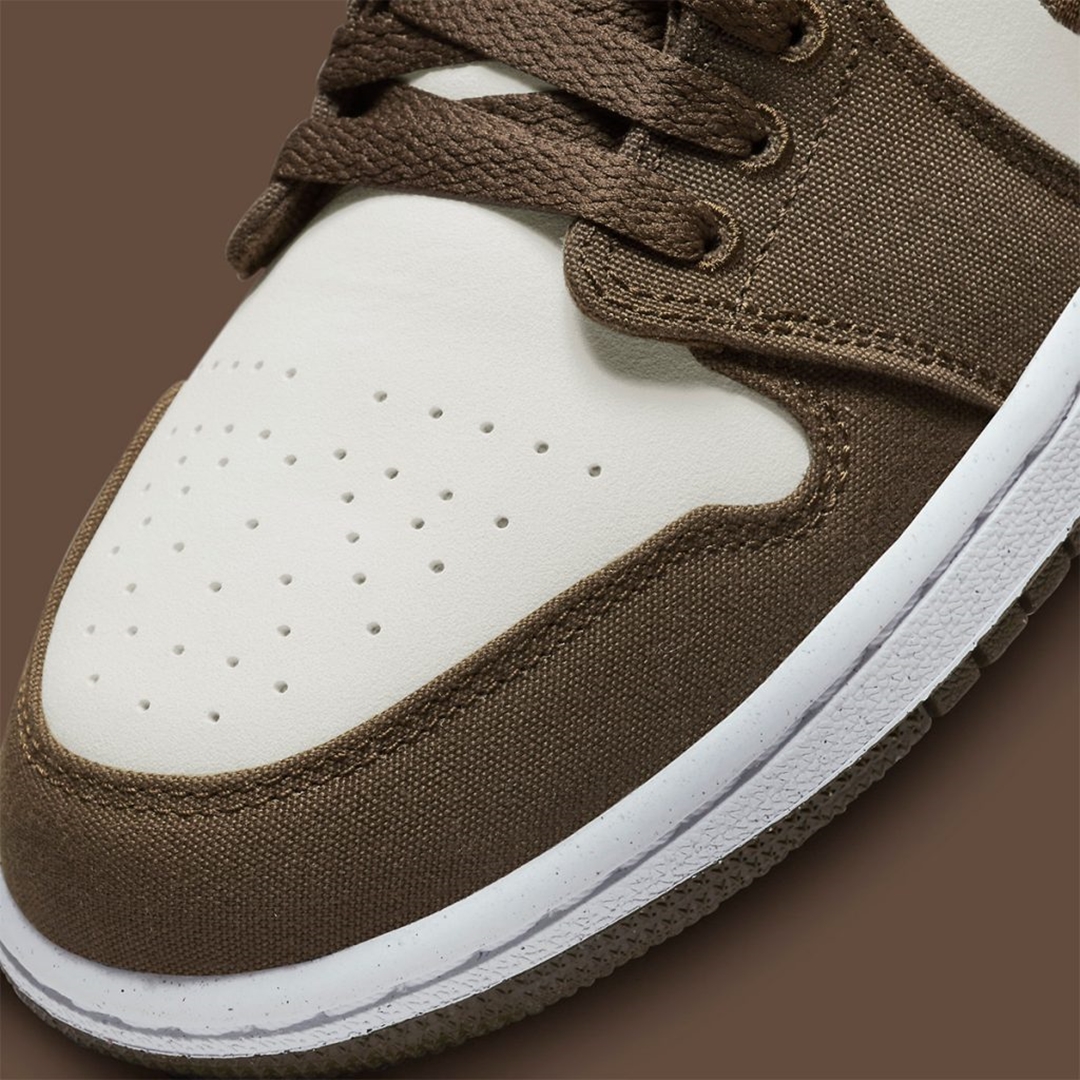 2022年 発売予定！ナイキ エア ジョーダン 1 ロー “ホワイト/ブラウンキャンバス” (NIKE AIR JORDAN 1 LOW “White/Brown Canvas”)