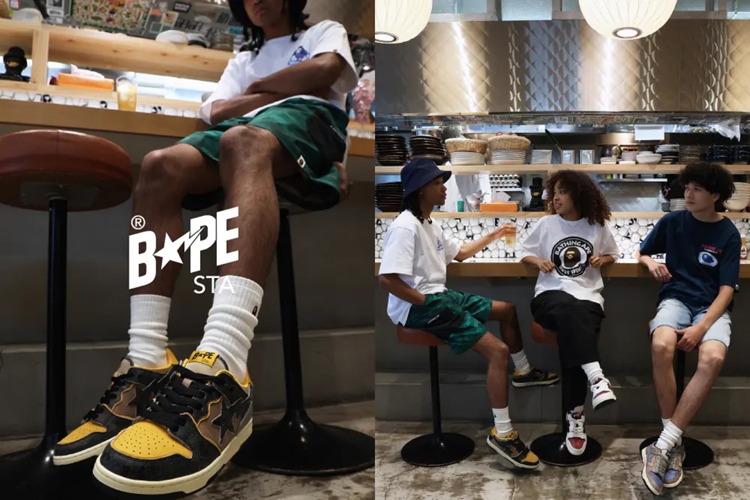 A BATHING APE BAPE STAからヴィンテージ加工を施したBAPE SK8 STAが6/18 発売 (ア ベイシング エイプ)