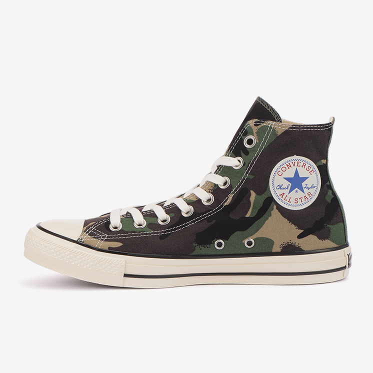 【国内 6/17 発売】ブラッシュタッチのカモ柄をプリントした CONVERSE ALL STAR US DPM-CAMO HI (コンバース オールスター US DPM カモ)