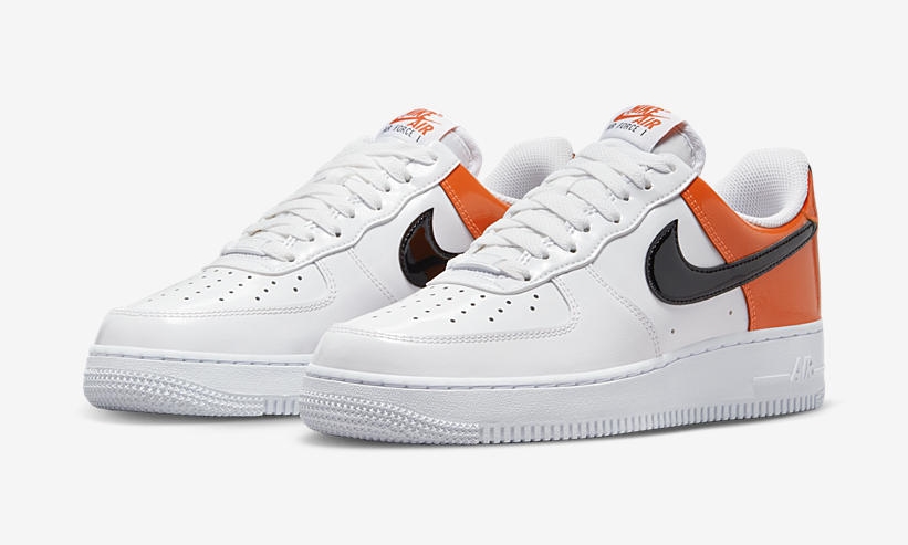 2022年 発売予定！ナイキ エア フォース 1 ロー “ブラックオレンジパテント/ホワイト" (NIKE AIR FORCE 1 LOW “Black Orange Patent/White”) [DJ9942-103]