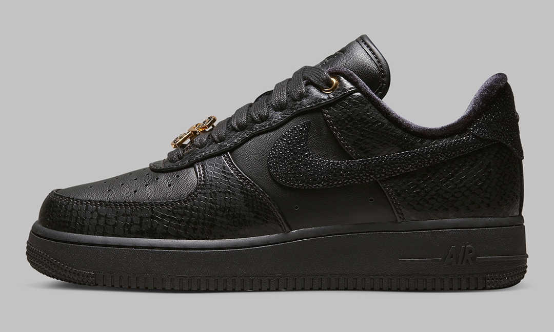 2022年 発売予定！ナイキ エア フォース 1 ロー “ブラックスネークスキン/ゴールド” (NIKE AIR FORCE 1 LOW “Black Snake Skin/Gold”)