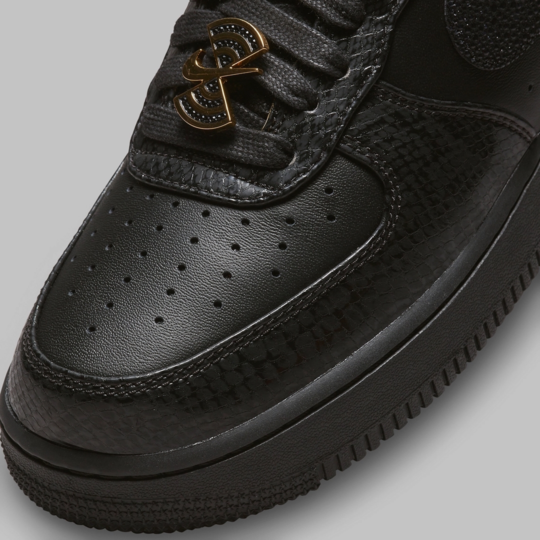 2022年 発売予定！ナイキ エア フォース 1 ロー “ブラックスネークスキン/ゴールド” (NIKE AIR FORCE 1 LOW “Black Snake Skin/Gold”)