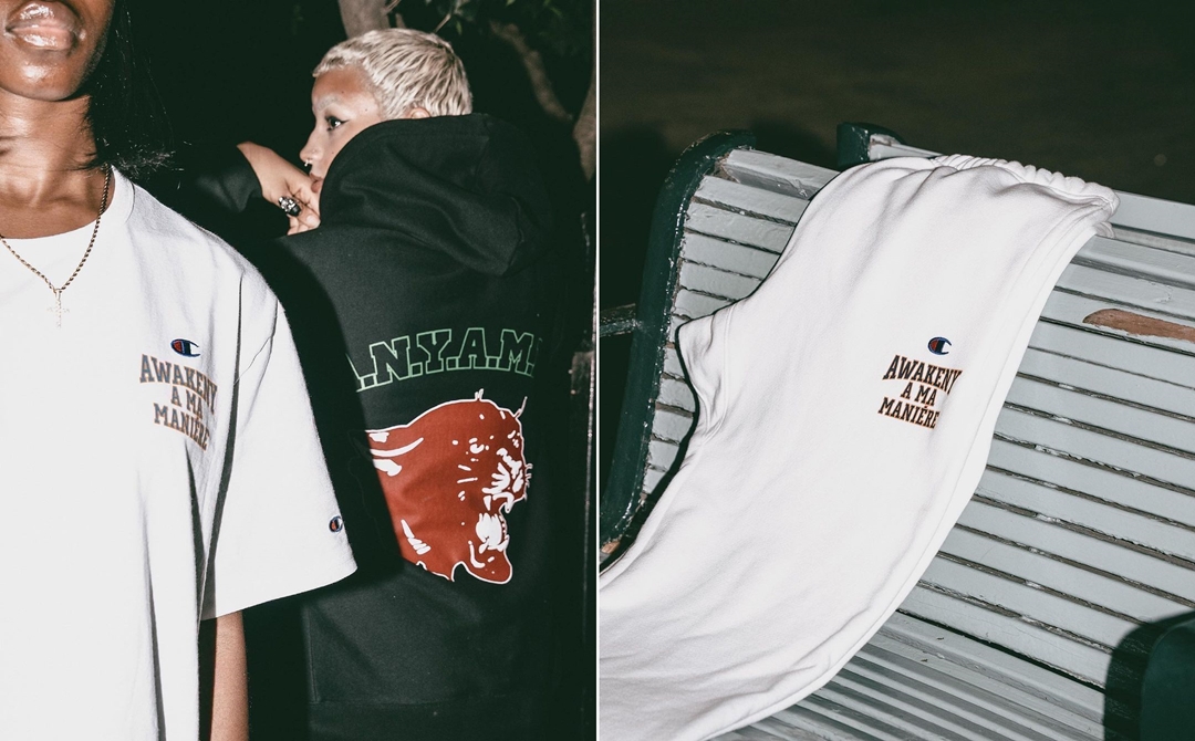 Awake NY × A Ma Maniere × Champion コラボコレクションが6/24 発売 (アウェイク ア マ マニエール チャンピオン)