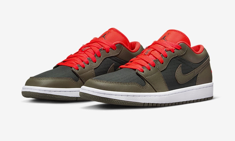 2022年 発売予定！ナイキ エア ジョーダン 1 ロー “ブラック/オリーブ/クリムゾン” (NIKE AIR JORDAN 1 LOW “Black/Olive/Crimson”) [DQ6076-002]