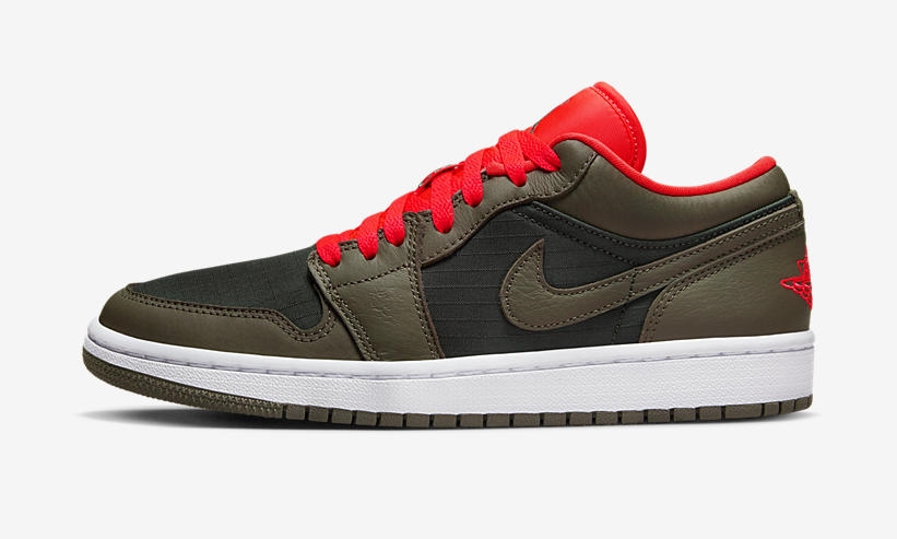 2022年 発売予定！ナイキ エア ジョーダン 1 ロー “ブラック/オリーブ/クリムゾン” (NIKE AIR JORDAN 1 LOW “Black/Olive/Crimson”) [DQ6076-002]