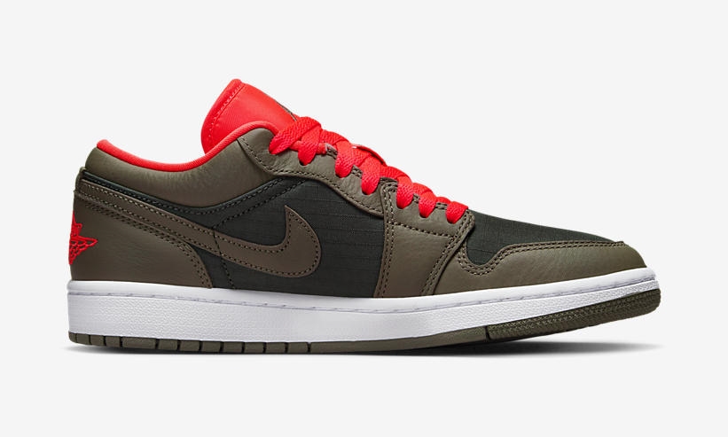 2022年 発売予定！ナイキ エア ジョーダン 1 ロー “ブラック/オリーブ/クリムゾン” (NIKE AIR JORDAN 1 LOW “Black/Olive/Crimson”) [DQ6076-002]