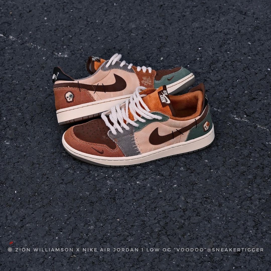 【国内 11/8 発売】Zion Williamson x NIKE AIR JORDAN 1 LOW RETRO OG “Voodoo/Flax” (ザイオン・ウィリアムソン ナイキ エア ジョーダン 1 ロー レトロ OG “ブードゥー/フラックス”) [DZ7292-200]