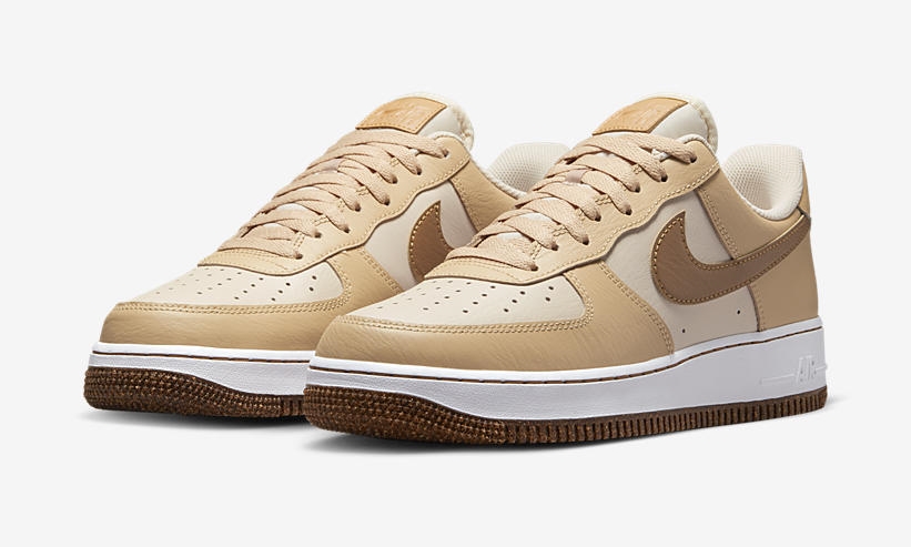 2022年 発売予定！ナイキ フォース 1 07 ロー EMB “パールホワイト/エールブラウン” (NIKE AIR FORCE 1 07 LOW EMB “Pearl White/Ale Brown”) [DQ7660-200]