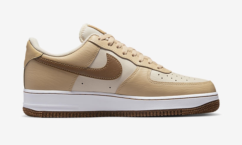 【国内 12/1 発売予定】ナイキ フォース 1 07 ロー EMB “パールホワイト/エールブラウン” (NIKE AIR FORCE 1 07 LOW EMB “Pearl White/Ale Brown”) [DQ7660-200]