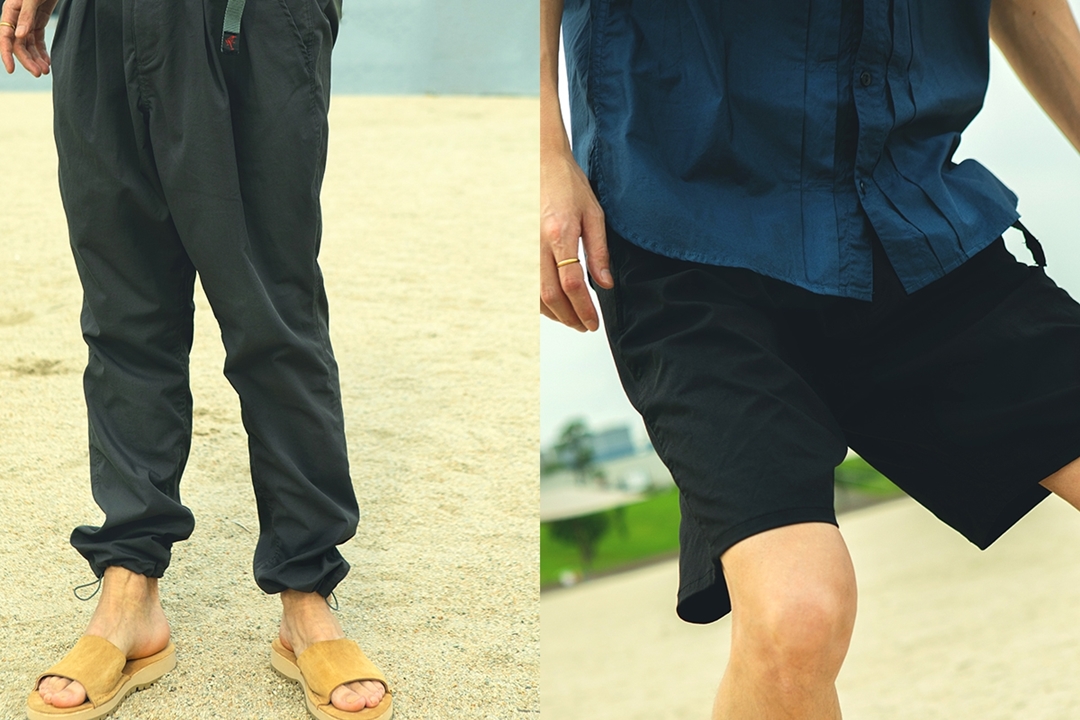 GRAMICCI × nonnative コラボ 新作 WALKER EASY PANTS & SHORTS POLY TWILL STRETCH COOLMAX が7/2 ​発売 (グラミチ ノンネイティブ)