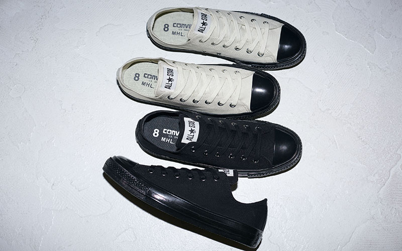 7/8 発売！MHL. × CONVERSE ALL STAR US OX “Black/Ecru” (エムエイチエル コンバース オールスター US OX “ブラック/エクリュ”)