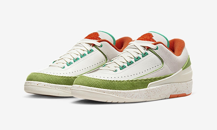 【国内 10/21 発売】Titan × NIKE WMNS AIR JORDAN 2 LOW “White/Green/Orange” (タイタン ナイキ ウィメンズ エア ジョーダン 2 ロー “ホワイト/グリーン/オレンジ”) [DV6206-183]