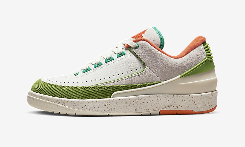 【国内 10/21 発売】Titan × NIKE WMNS AIR JORDAN 2 LOW “White/Green/Orange” (タイタン ナイキ ウィメンズ エア ジョーダン 2 ロー “ホワイト/グリーン/オレンジ”) [DV6206-183]