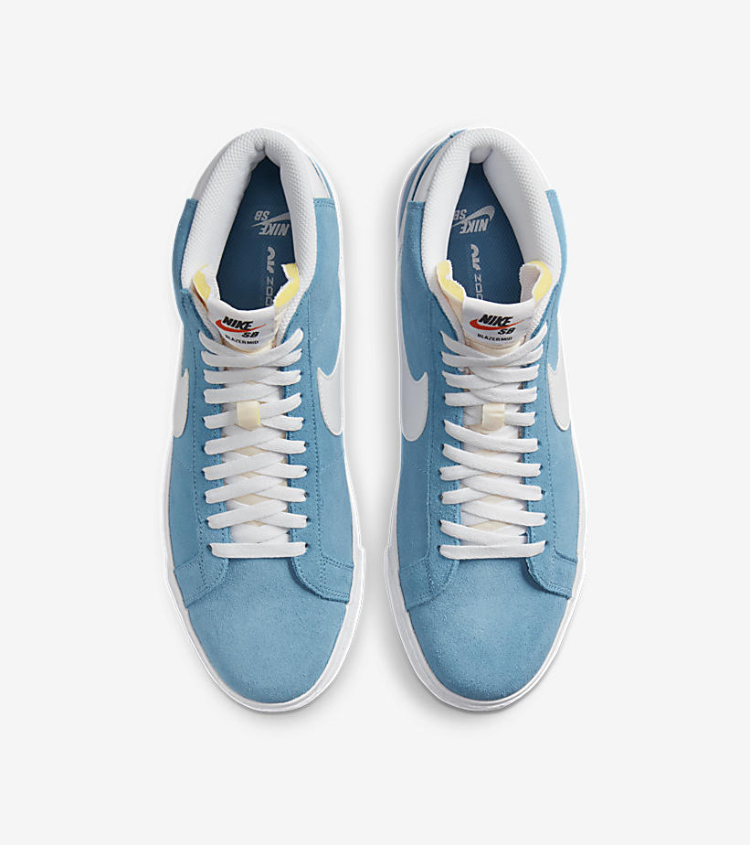 海外発売！ナイキ SB ズーム ブレーザー ミッド “セルリアン/ホワイト” (NIKE SB ZOOM BLAZER MID “Cerulean/White”) [864349-404]