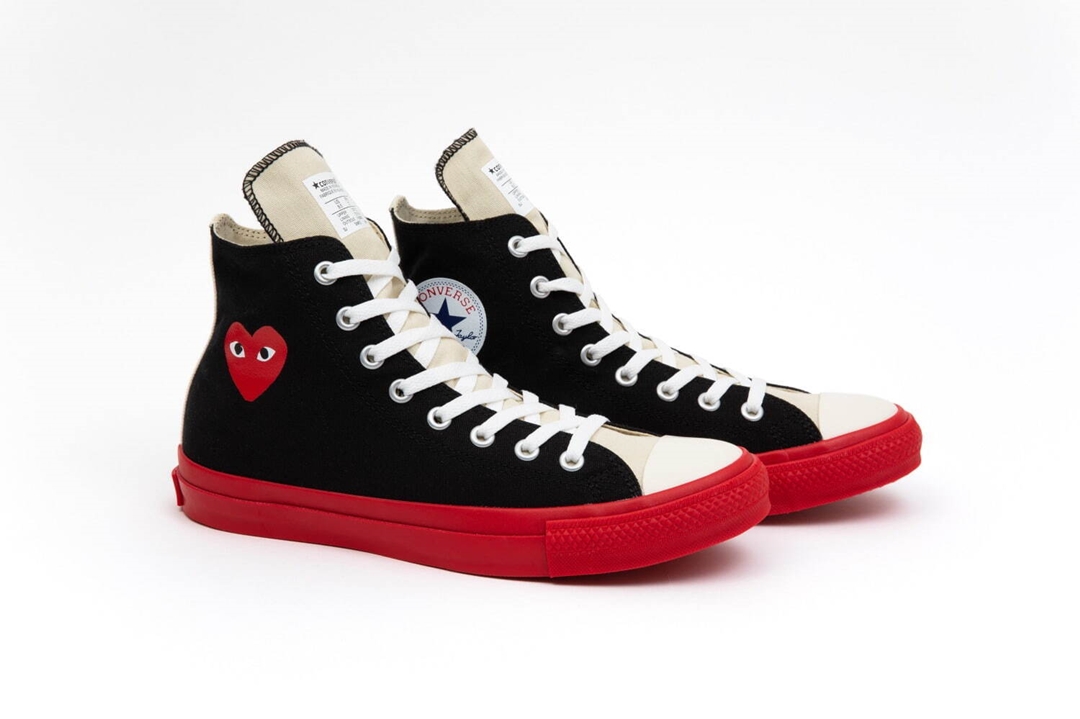 プレイ・コム デ ギャルソン × コンバース 反転シュータン が7/6 発売 (PLAY COMME des GARCONS CONVERSE)