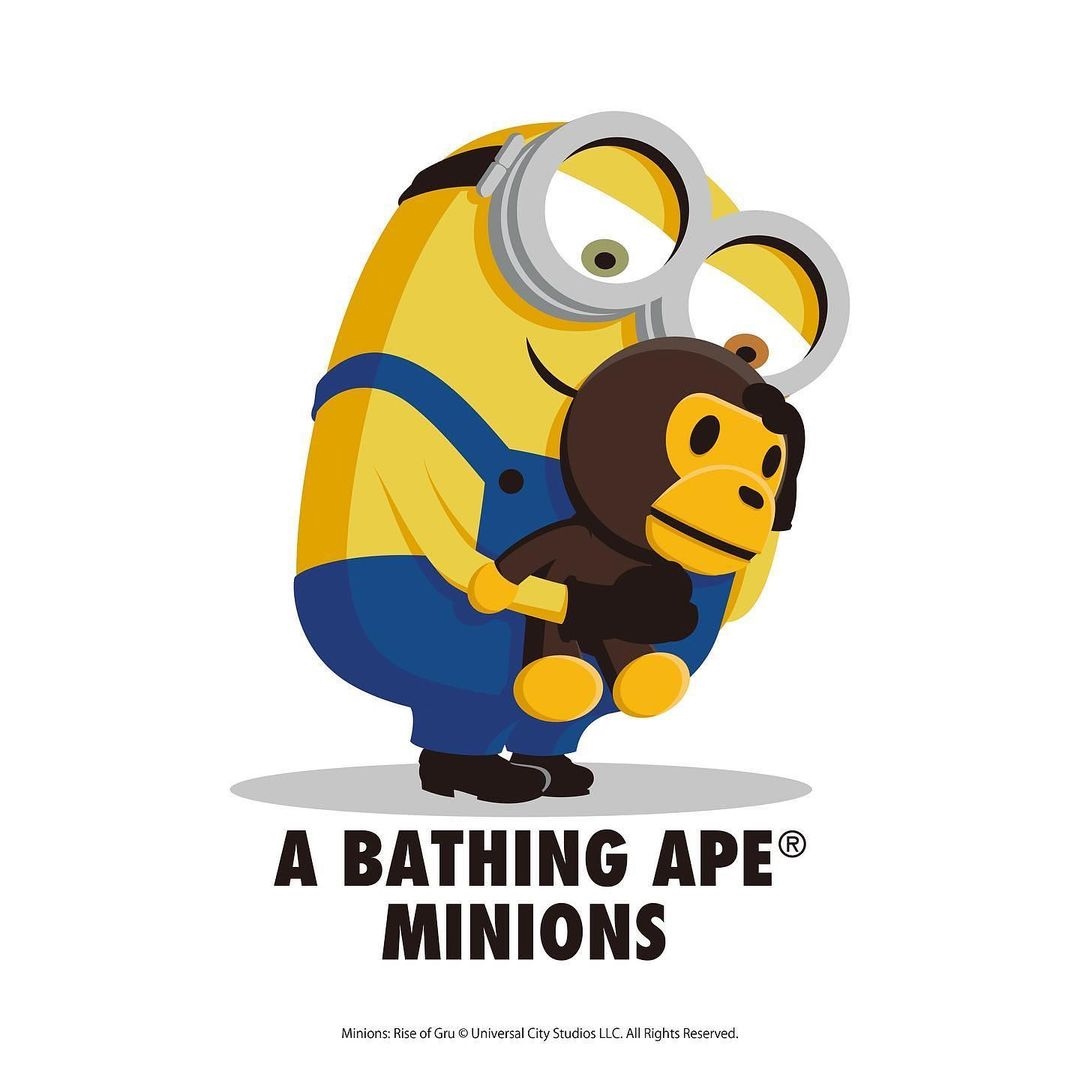 映画「ミニオンズ フィーバー」の公開を祝したA BATHING APE x Minions 最新コラボが7/9 発売 (ア ベイシング エイプ ミニオンズ)