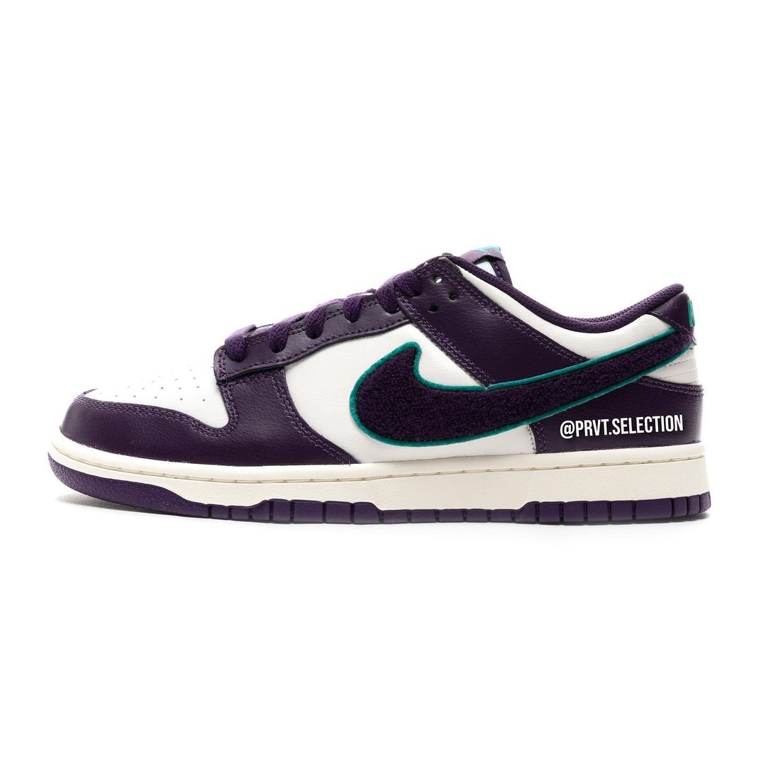 【国内 9/22 発売】ナイキ ダンク ロー “シェニールスウッシュ/ホワイト/パープル” (NIKE DUNK LOW “Chenille Swoosh/White/Purple”) [DQ7683-100]