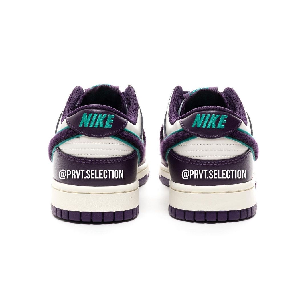 【国内 9/22 発売】ナイキ ダンク ロー “シェニールスウッシュ/ホワイト/パープル” (NIKE DUNK LOW “Chenille Swoosh/White/Purple”) [DQ7683-100]