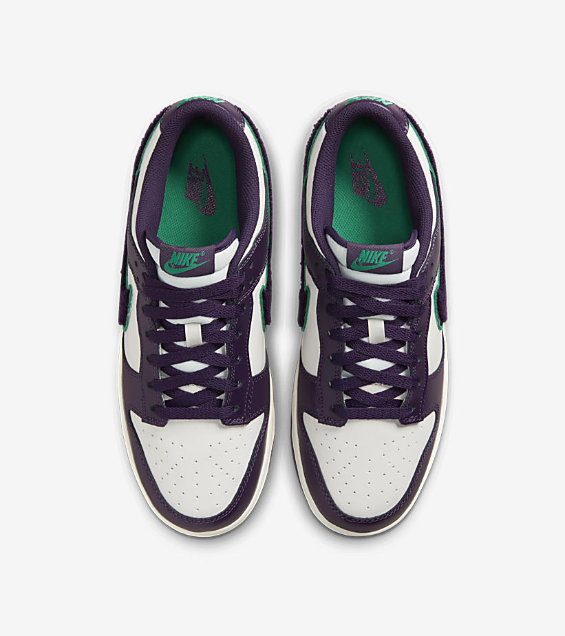 【国内 9/22 発売】ナイキ ダンク ロー “シェニールスウッシュ/ホワイト/パープル” (NIKE DUNK LOW “Chenille Swoosh/White/Purple”) [DQ7683-100]