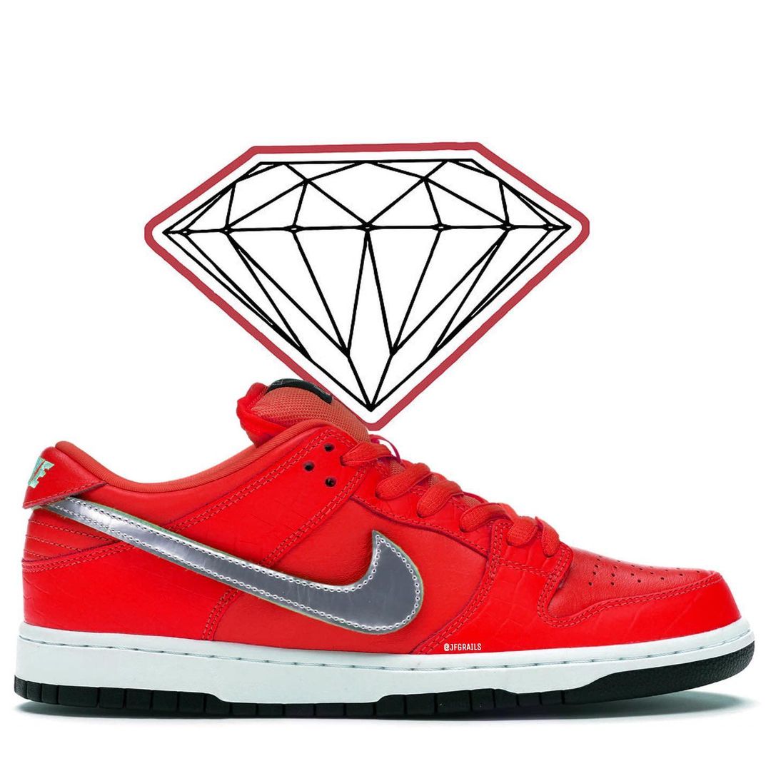 2022年 発売予定！Diamond Supply × NIKE SB DUNK LOW “Red Diamond” (ダイヤモンドサプライ ナイキ SB ダンク ロー “レッドダイヤモンド”)