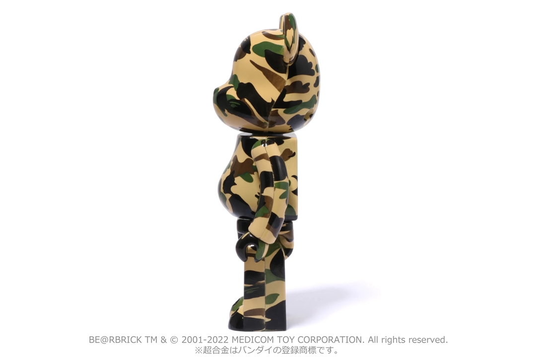 A BATHING APE 超合金 BE@RBRICK 1ST CAMO GREEN / YELLOWが7/16 発売 (ア ベイシング エイプ ベアブリック)