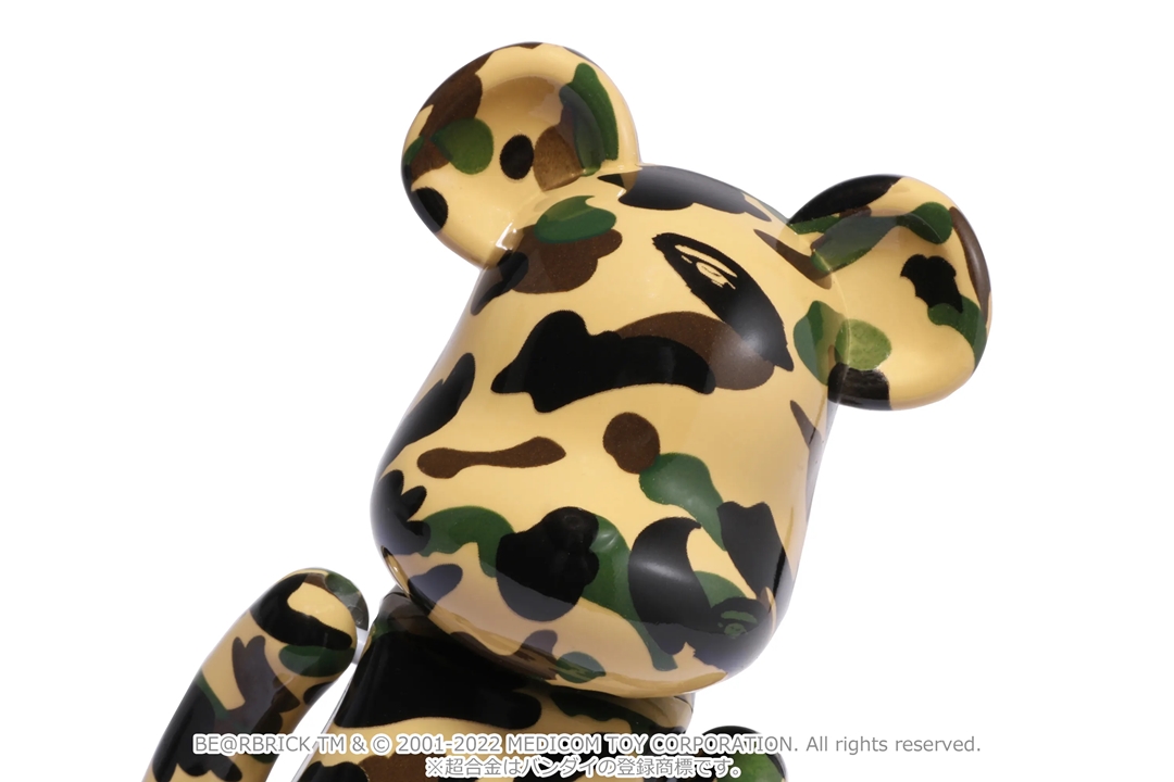 A BATHING APE 超合金 BE@RBRICK 1ST CAMO GREEN / YELLOWが7/16 発売 (ア ベイシング エイプ ベアブリック)